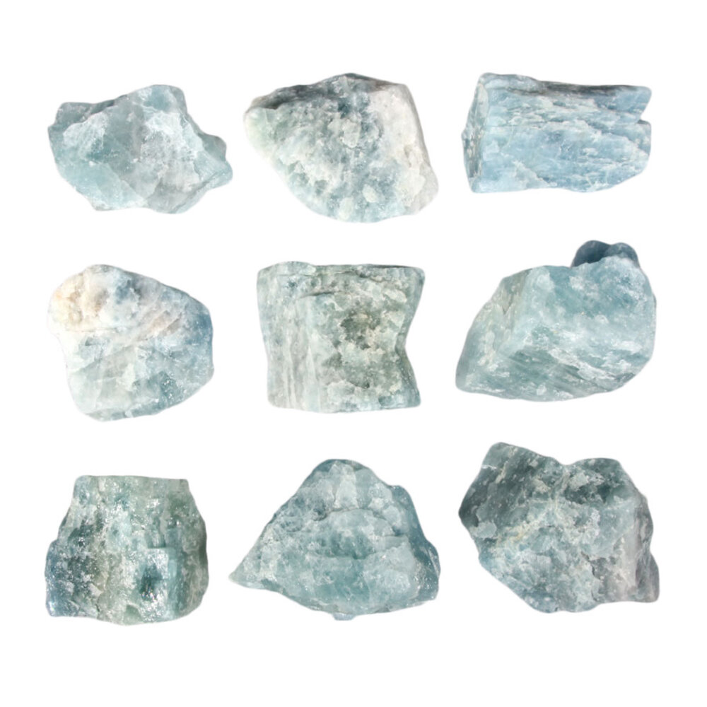 Aquamarijn (blauw) ruw 25 - 50 gram Aquamarijn (blauw) ruw 25 - 50 gram