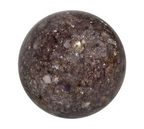 Lepidoliet met roze toermalijn (unicorn stone) bol 75 - 78 mm Lepidoliet met roze toermalijn (unicorn stone) bol 75 - 78 mm