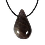 Maansteen (zwart) hanger doorboord Maansteen (zwart) hanger doorboord