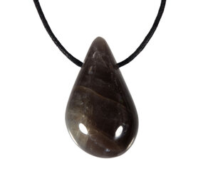 Maansteen (zwart) hanger doorboord Maansteen (zwart) hanger doorboord