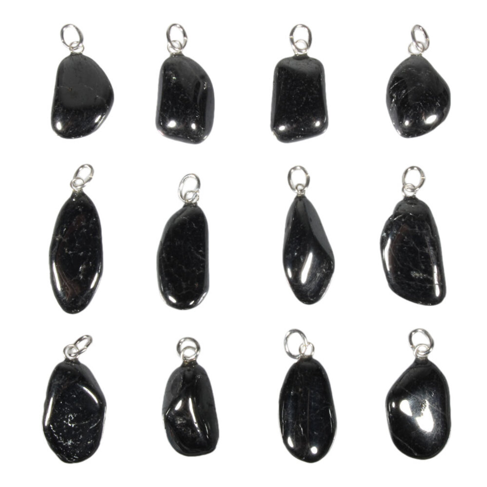 Columbiet hanger met zilveren oogje