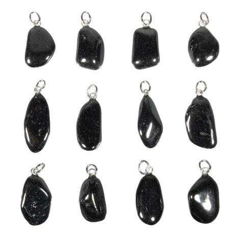 Columbiet hanger met zilveren oogje