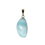 Larimar hanger met 14k gouden oogje Larimar hanger met 14k gouden oogje