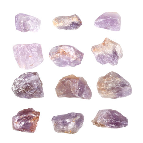 Amethist (licht) ruw 10 - 25 gram Amethist (licht) ruw 10 - 25 gram