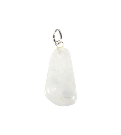 Satya mani kwarts hanger met zilveren oogje