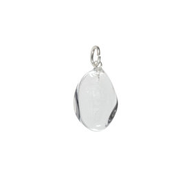 Bergkristal hanger A-kwaliteit met zilveren oogje
