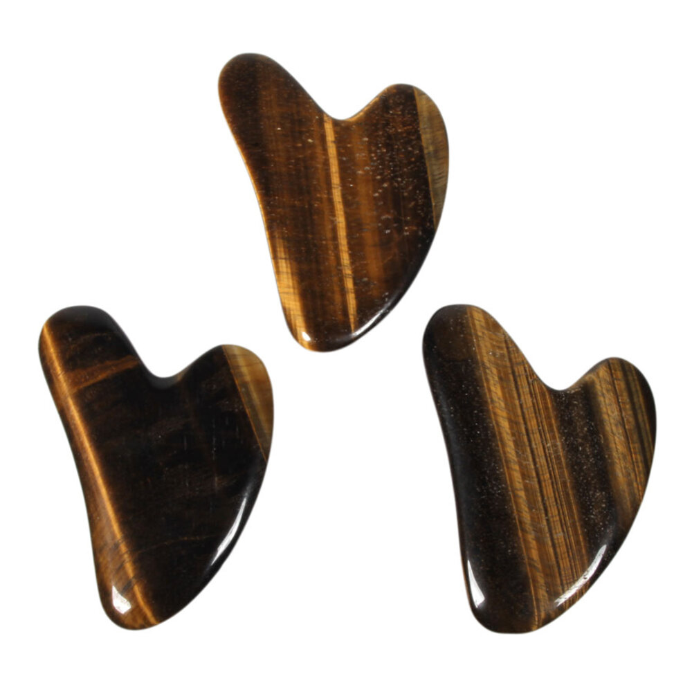 Gua sha massagesteen tijgeroog Gua sha massagesteen tijgeroog