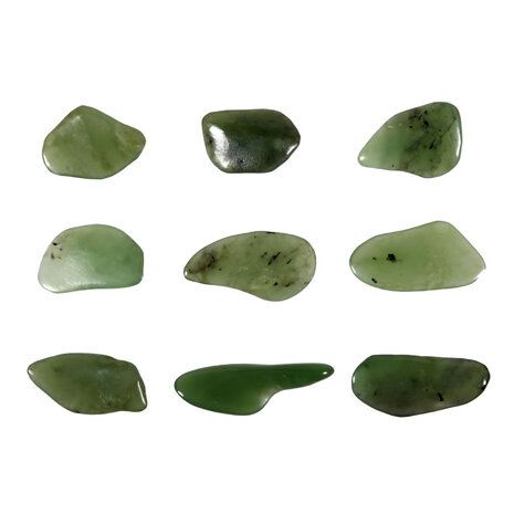 Jade steen getrommeld 1 - 2 gram Jade steen getrommeld 1 - 2 gram