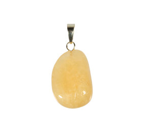Calciet (oranje) hanger met 14k gouden oogje Calciet (oranje) hanger met 14k gouden oogje