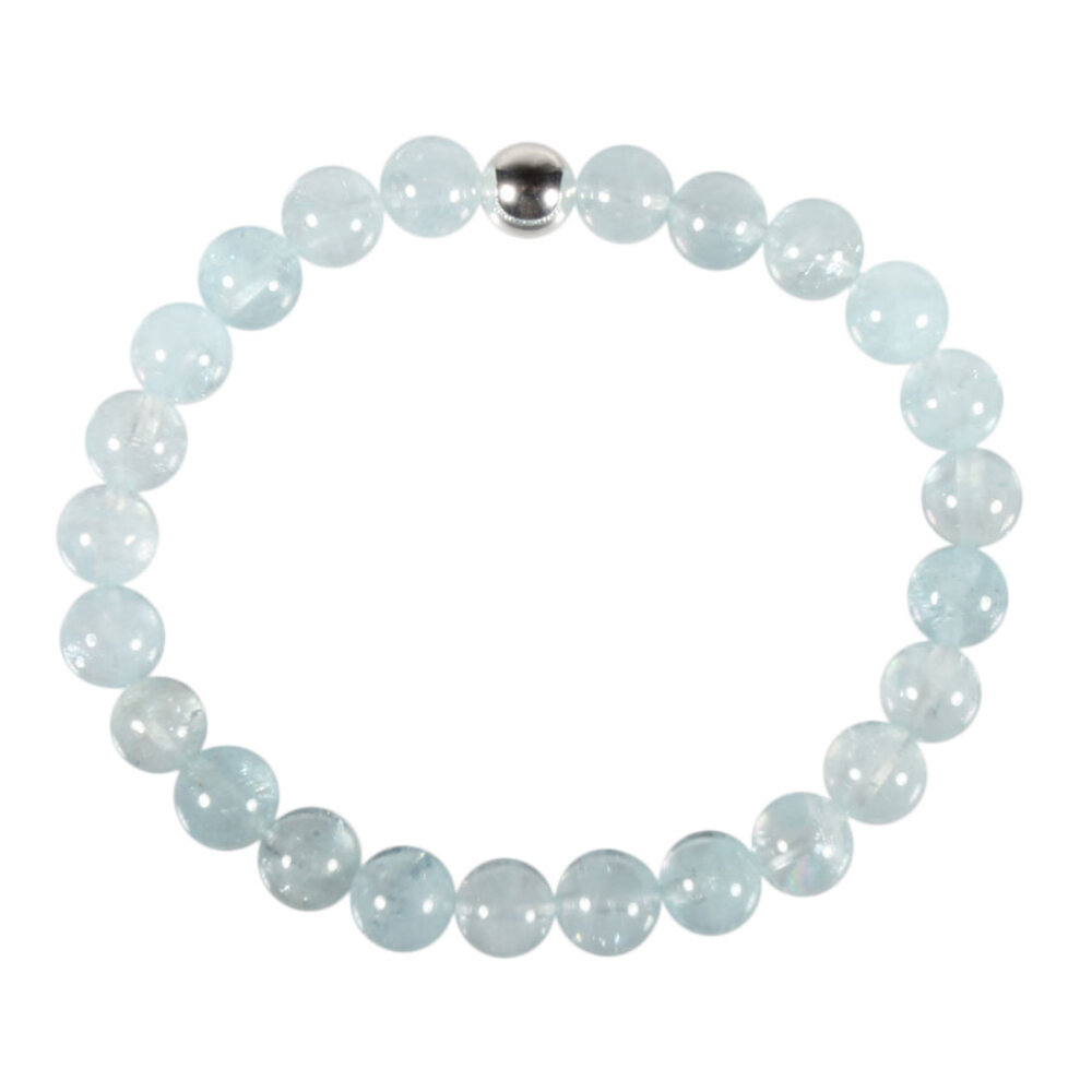 Aquamarijn armband 20 cm | 8 mm kralen Aquamarijn armband 20 cm | 8 mm kralen