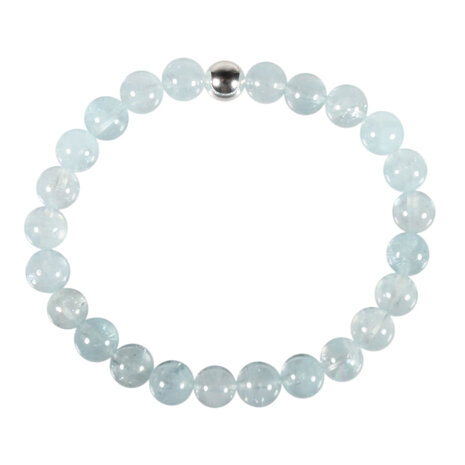 Aquamarijn armband 20 cm | 8 mm kralen Aquamarijn armband 20 cm | 8 mm kralen
