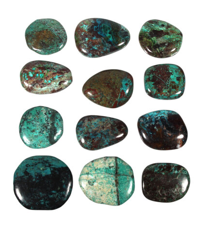 Chrysocolla steen plat gepolijst Chrysocolla steen plat gepolijst