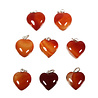 Carneool hanger hart 15 mm met zilveren oogje Carneool hanger hart 15 mm met zilveren oogje