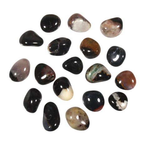 Sardonyx (donker) steen getrommeld 2 - 5 gram Sardonyx (donker) steen getrommeld 2 - 5 gram
