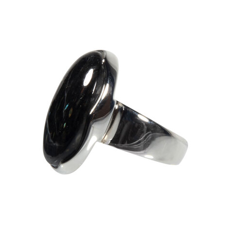 Zilveren ring nuummiet maat 18 | ovaal 2,3 x 1,9 cm Zilveren ring nuummiet maat 18 | ovaal 2,3 x 1,9 cm