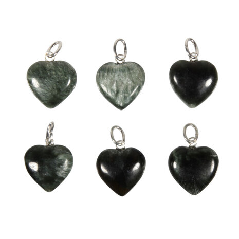 Serafiniet hanger hart 15 mm met zilveren oogje Serafiniet hanger hart 15 mm met zilveren oogje