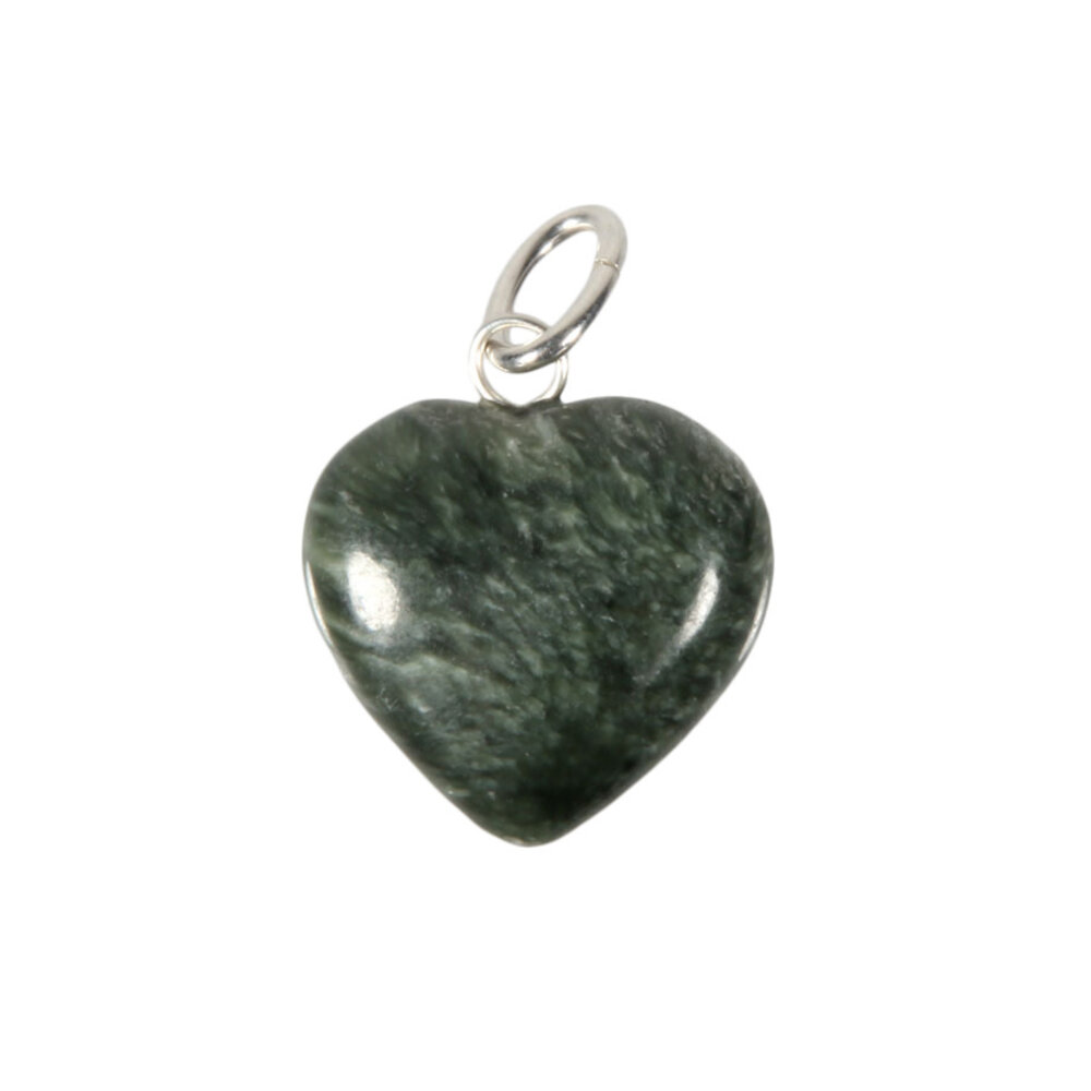 Serafiniet hanger hart 15 mm met zilveren oogje Serafiniet hanger hart 15 mm met zilveren oogje