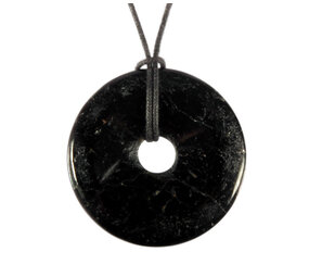 Toermalijn (zwart) hanger B-kwaliteit donut 4 cm Toermalijn (zwart) hanger B-kwaliteit donut 4 cm