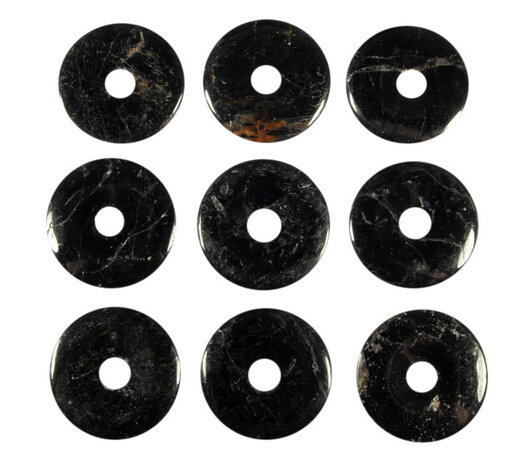 Toermalijn (zwart) hanger B-kwaliteit donut 4 cm Toermalijn (zwart) hanger B-kwaliteit donut 4 cm