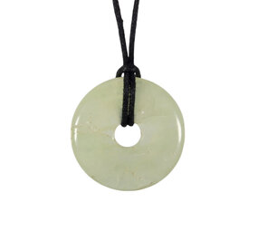 New jade (serpentijn) hanger donut 3 cm New jade (serpentijn) hanger donut 3 cm