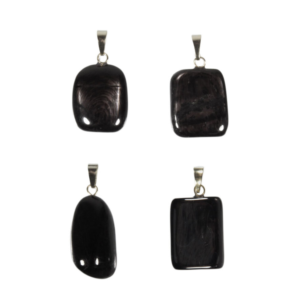 Hyperstheen hanger met 14k gouden oogje Hyperstheen hanger met 14k gouden oogje