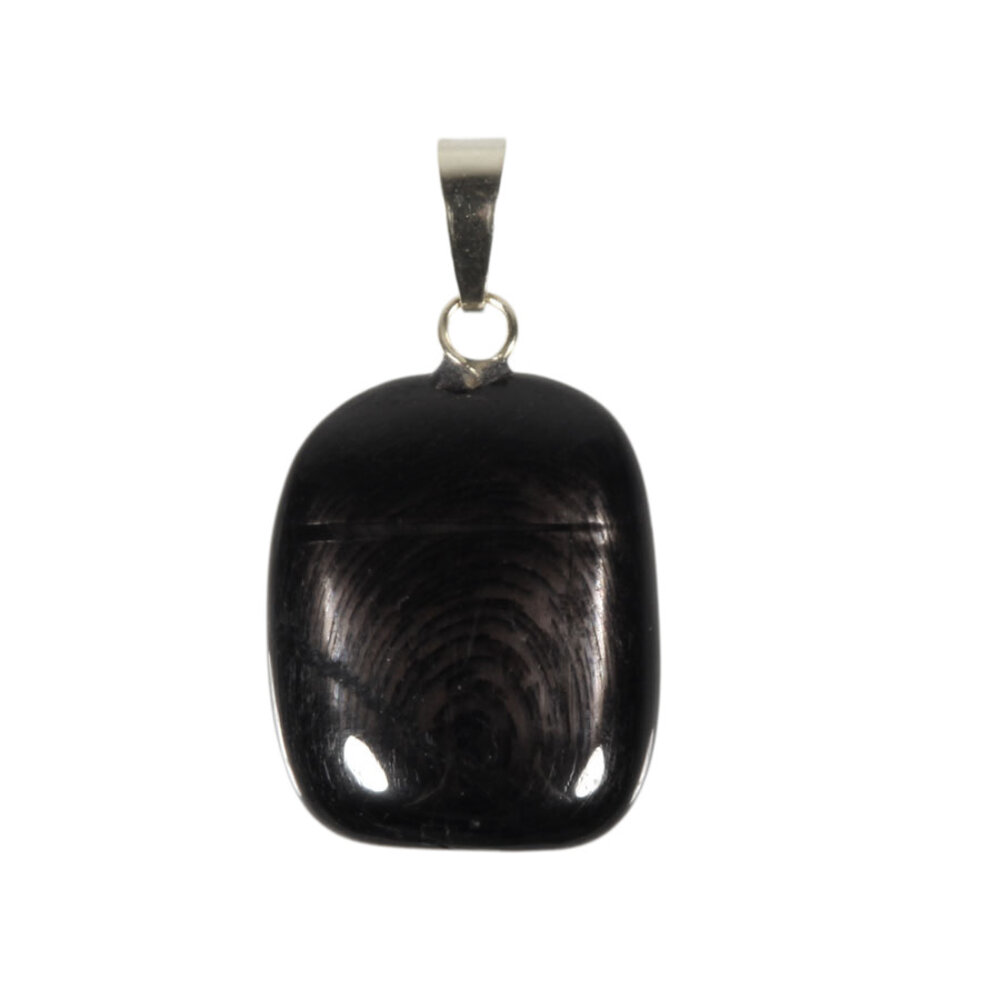 Hyperstheen hanger met 14k gouden oogje Hyperstheen hanger met 14k gouden oogje