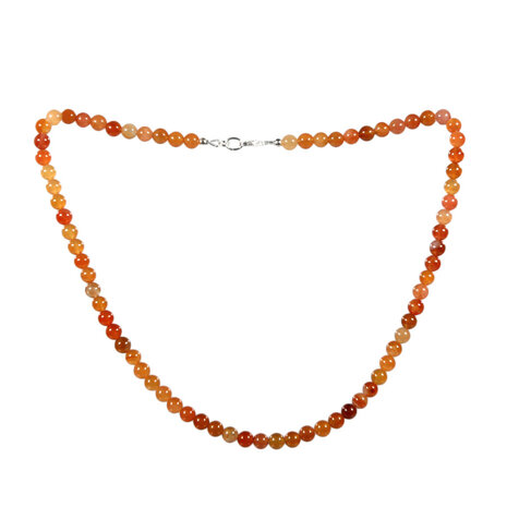 Carneool ketting 6 mm kralen