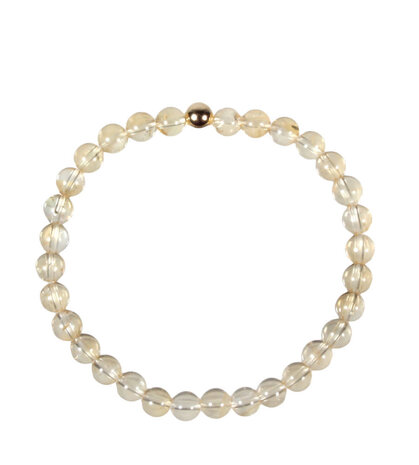 Citrien armband met 14k gouden kraal | 6 mm Citrien armband met 14k gouden kraal | 6 mm