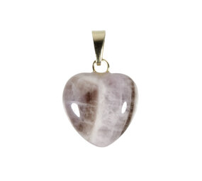 Amazez hanger hart 15 mm met 14k gouden oogje Amazez hanger hart 15 mm met 14k gouden oogje