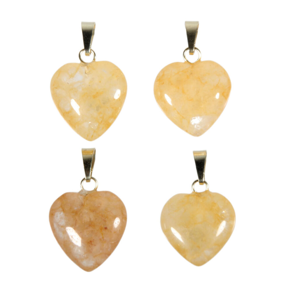Azeztuliet (Himalaya) hanger hart 15 mm met 14k gouden oogje Azeztuliet (Himalaya) hanger hart 15 mm met 14k gouden oogje