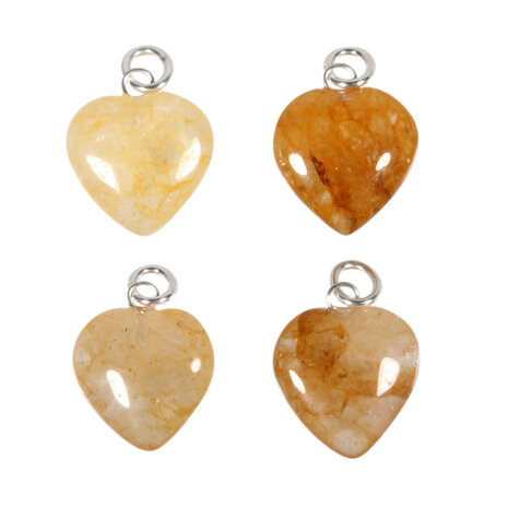 Azeztuliet (Himalaya) hanger hart 15 mm met zilveren oogje Azeztuliet (Himalaya) hanger hart 15 mm met zilveren oogje