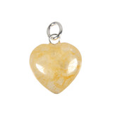 Azeztuliet (Himalaya) hanger hart 15 mm met zilveren oogje Azeztuliet (Himalaya) hanger hart 15 mm met zilveren oogje