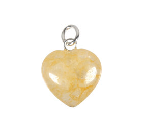 Azeztuliet (Himalaya) hanger hart 15 mm met zilveren oogje