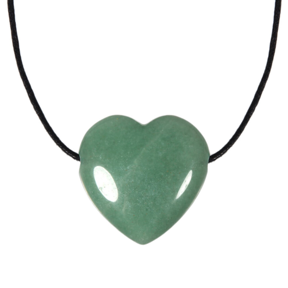 Aventurijn hanger hart doorboord Aventurijn hanger hart doorboord