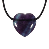 Fluoriet (multi) hanger hart klein doorboord Fluoriet (multi) hanger hart klein doorboord