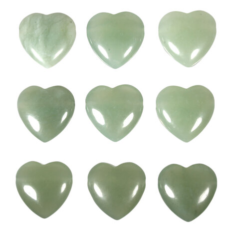 New jade (serpentijn) hanger hart doorboord