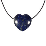Lapis lazuli hanger hart klein doorboord