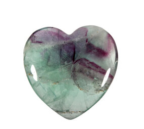 Fluoriet (multi) edelsteen hart 4 cm Fluoriet (multi) edelsteen hart 4 cm