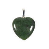 Zilveren hanger jade hart 2 cm Zilveren hanger jade hart 2 cm