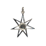 Zilveren hanger goud labradoriet pleiade Zilveren hanger goud labradoriet pleiade