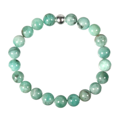 Smaragd armband A-kwalteit 18 cm | 8 mm kralen Smaragd armband A-kwalteit 18 cm | 8 mm kralen