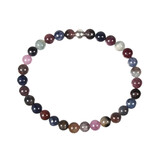Robijn met saffier armband 18 cm | 6 mm kralen Robijn met saffier armband 18 cm | 6 mm kralen