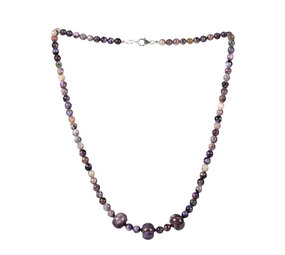 Charoiet ketting 3 rondelles met zilveren slotje Charoiet ketting 3 rondelles met zilveren slotje