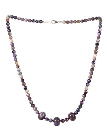 Charoiet ketting 3 rondelles met zilveren slotje Charoiet ketting 3 rondelles met zilveren slotje