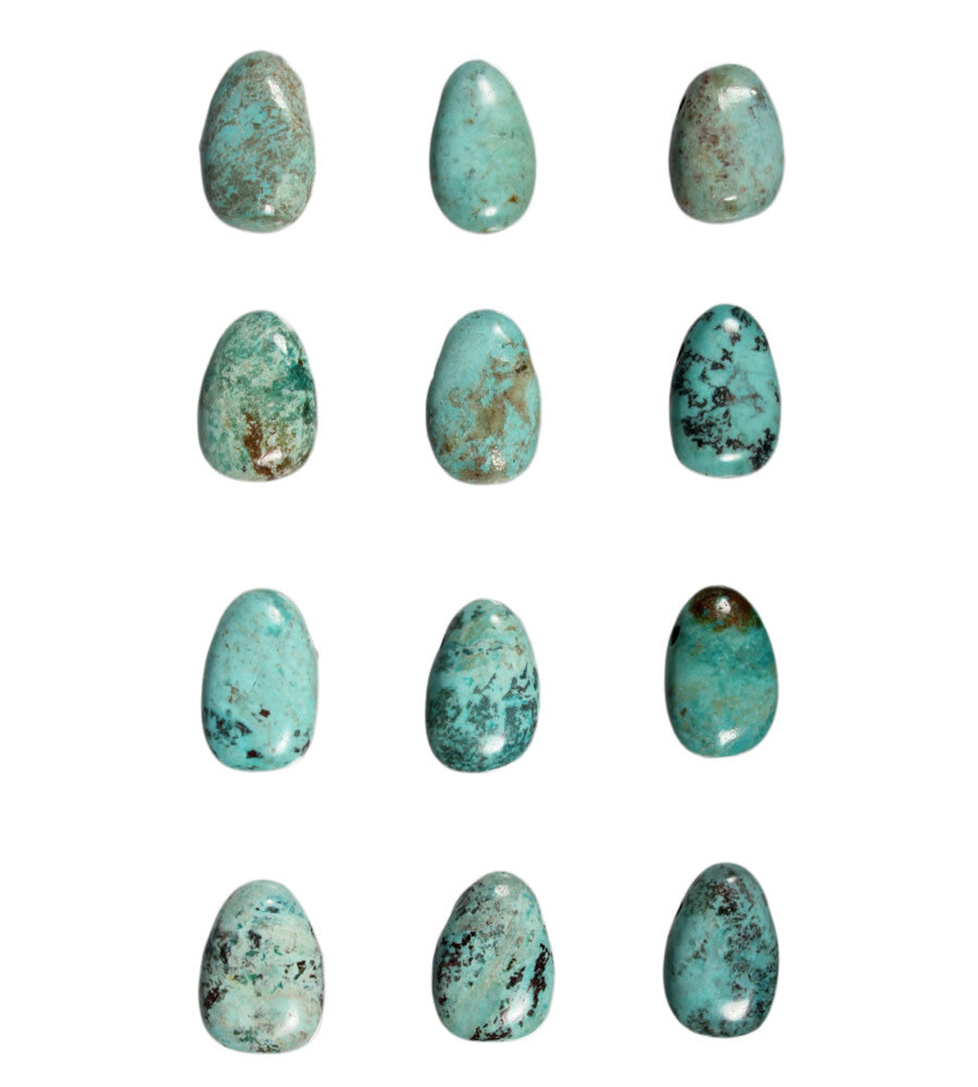 Chrysocolla (turquoise) hanger doorboord Chrysocolla (turquoise) hanger doorboord