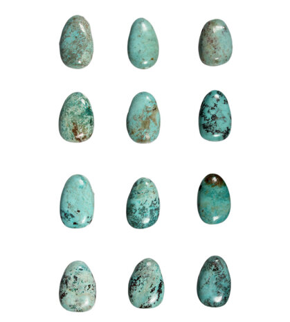 Chrysocolla (turquoise) hanger doorboord Chrysocolla (turquoise) hanger doorboord