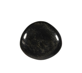 Goud obsidiaan steen plat gepolijst