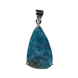 Zilveren hanger apatiet | druppel ruw gezet 2,7 x 1,6 cm Zilveren hanger apatiet | druppel ruw gezet 2,7 x 1,6 cm