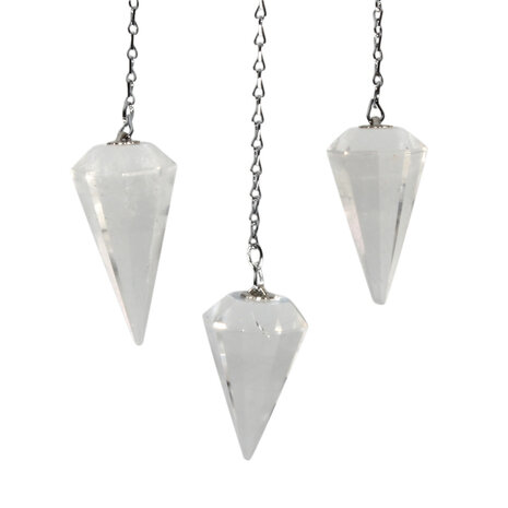 Bergkristal pendel facet A-kwaliteit Bergkristal pendel facet A-kwaliteit