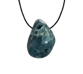 Jade (blauw) hanger doorboord